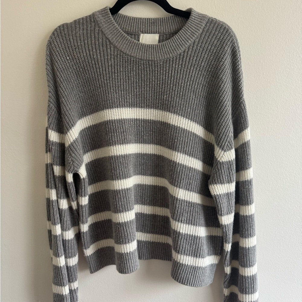 h&m stipped knit sweater